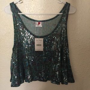NWT Free People sequin top